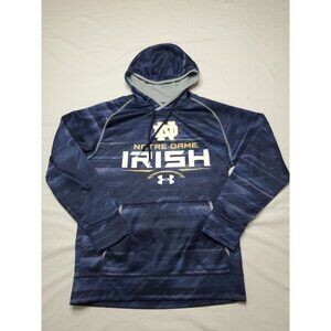 Notre Dame Fighting Irish Under Armour Navy Blue Hoodie Sweatshirt Men's Size S